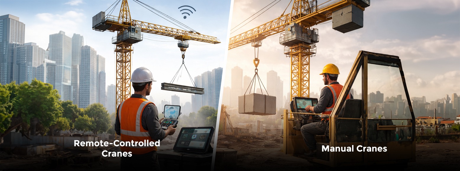 Remote vs Manual Cranes | AlWaha Cranes