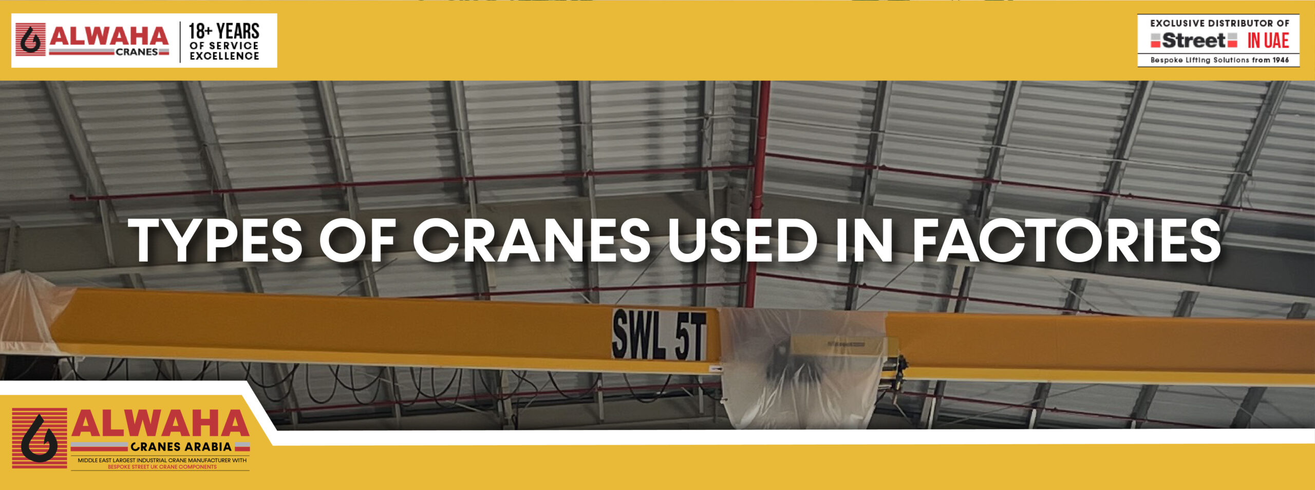 Types of Cranes Used in Factories